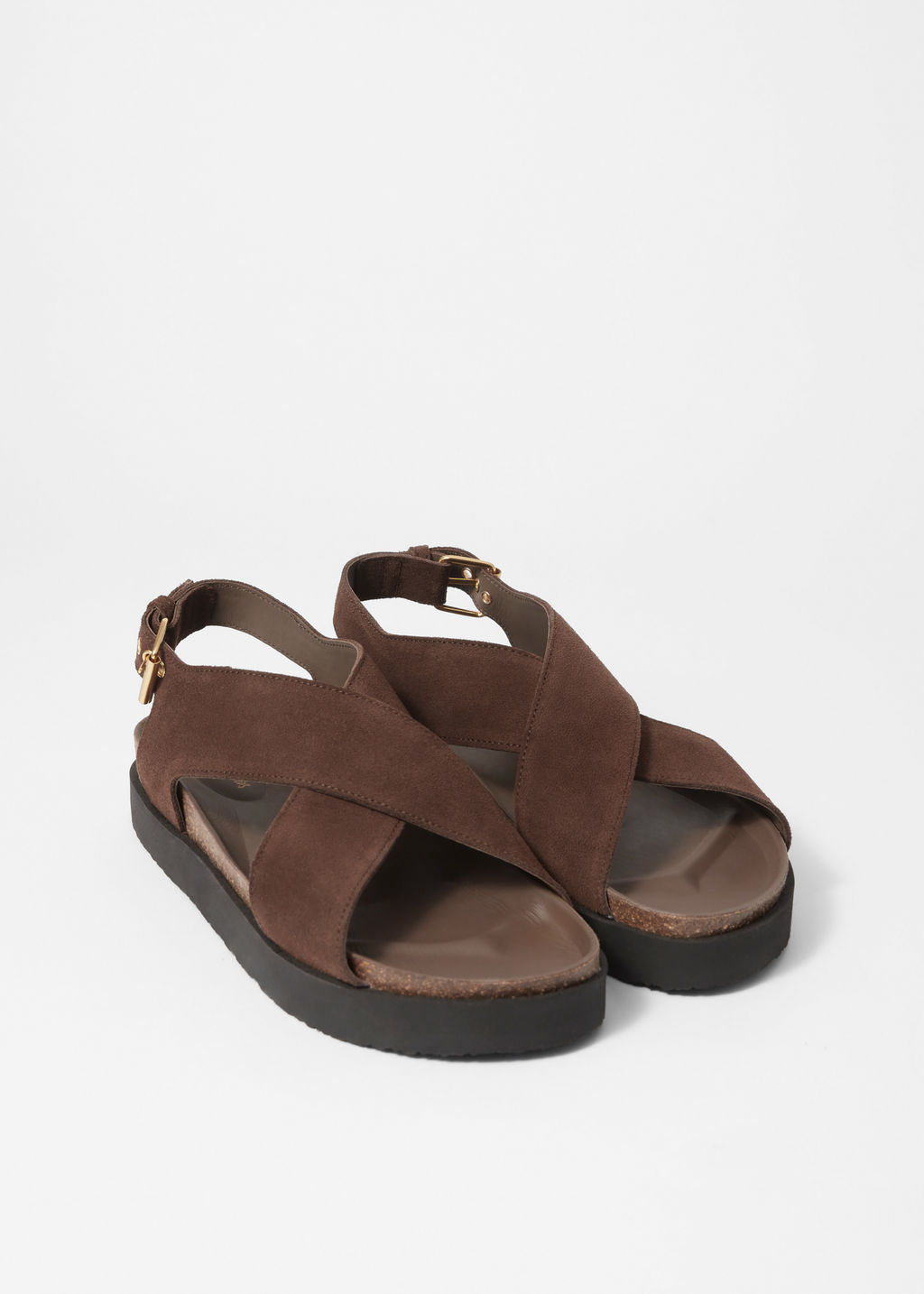 Sandalias de tiras de piel entrecruzadas - H&m фото 3