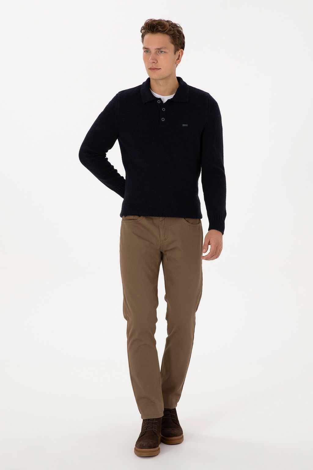 Erkek Regular Fit Polo Yaka Lacivert Kazak - U.s. polo assn фото 11