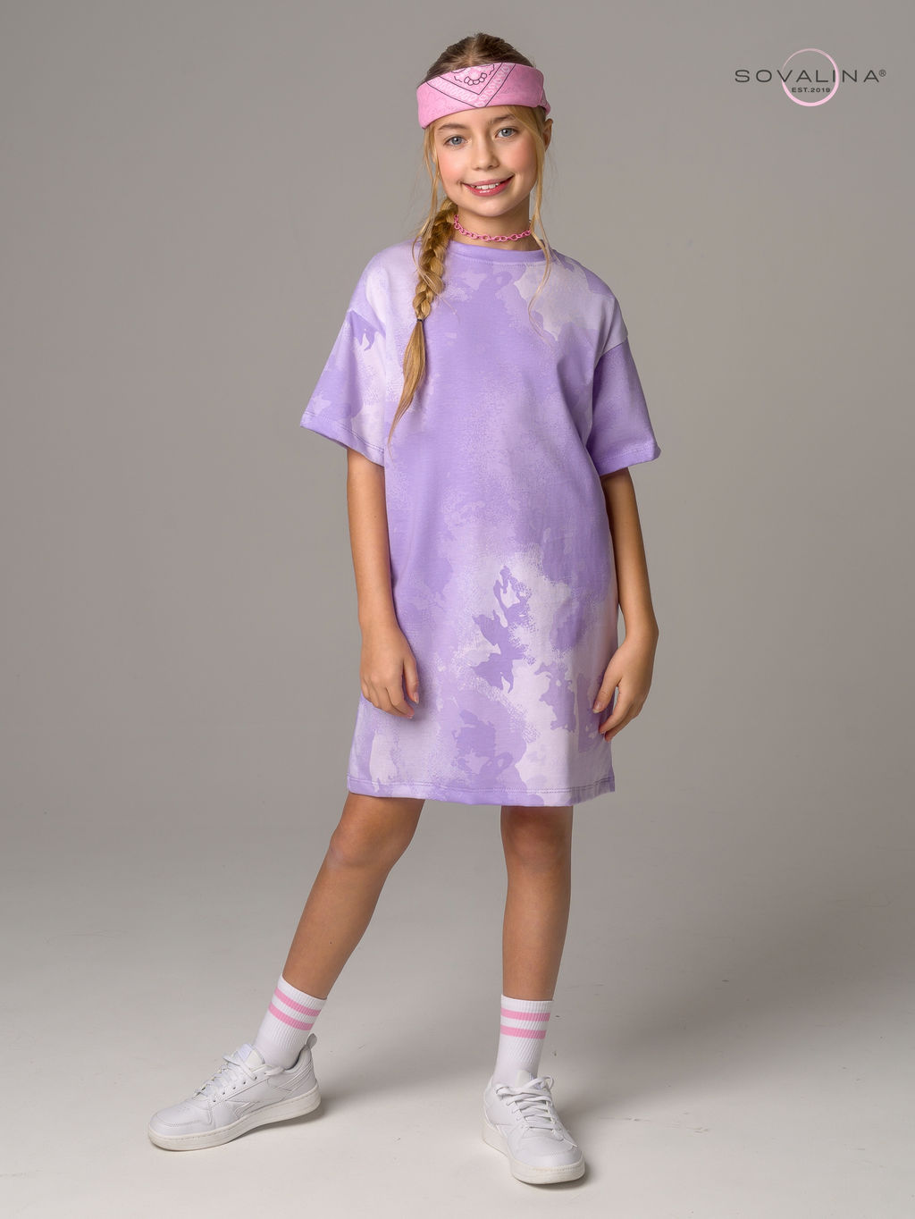 Платье Teen тайдай лаванда - Sovalina фото 17