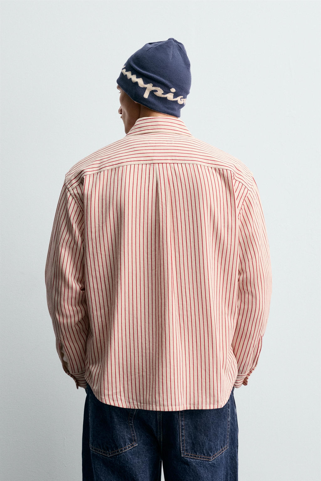 STRIPED SHIRT WITH CHAMPION ® X ZARA PATCHES фото 11
