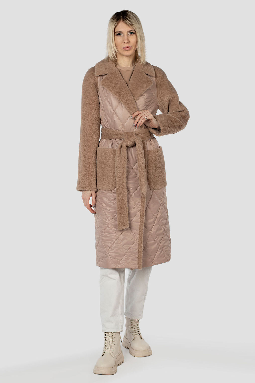 Пальто женское демисезонное (пояс) Утеплитель: Синтепон