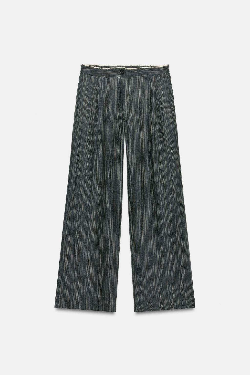 PANTAL?N LINO RAYAS ZW COLLECTION / Gris azul - Zara фото 5