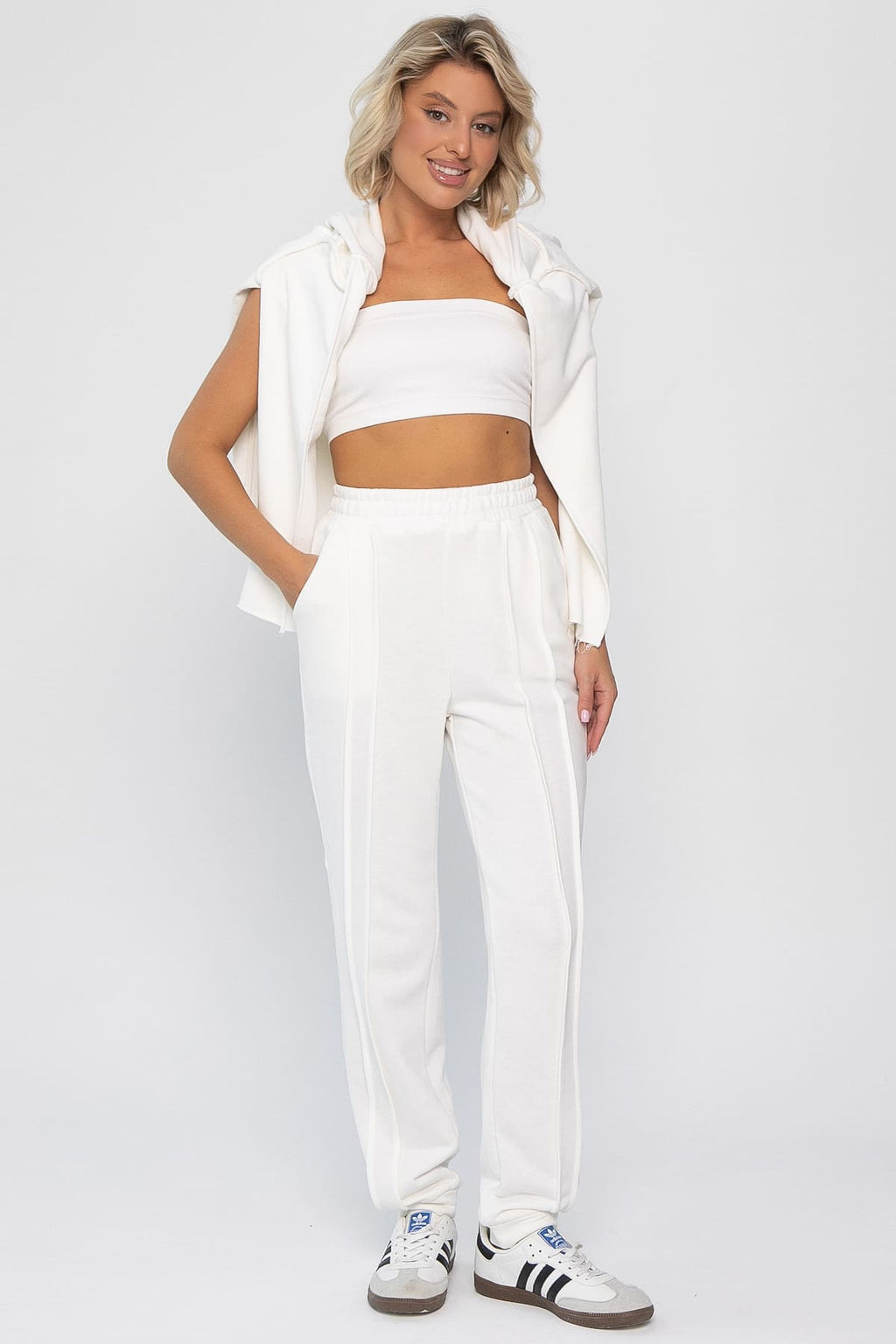 Костюм хлопковый Эко-стиль (белый) К14287-4М - Lt collection фото 6
