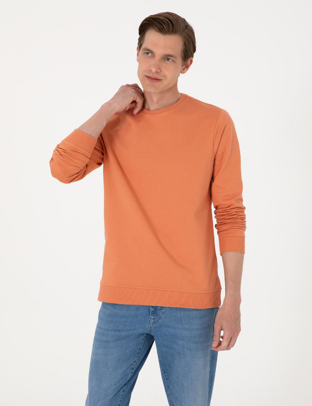 Somon 2 _plik Regular Fit Bisiklet Yaka Basic Sweatshirt