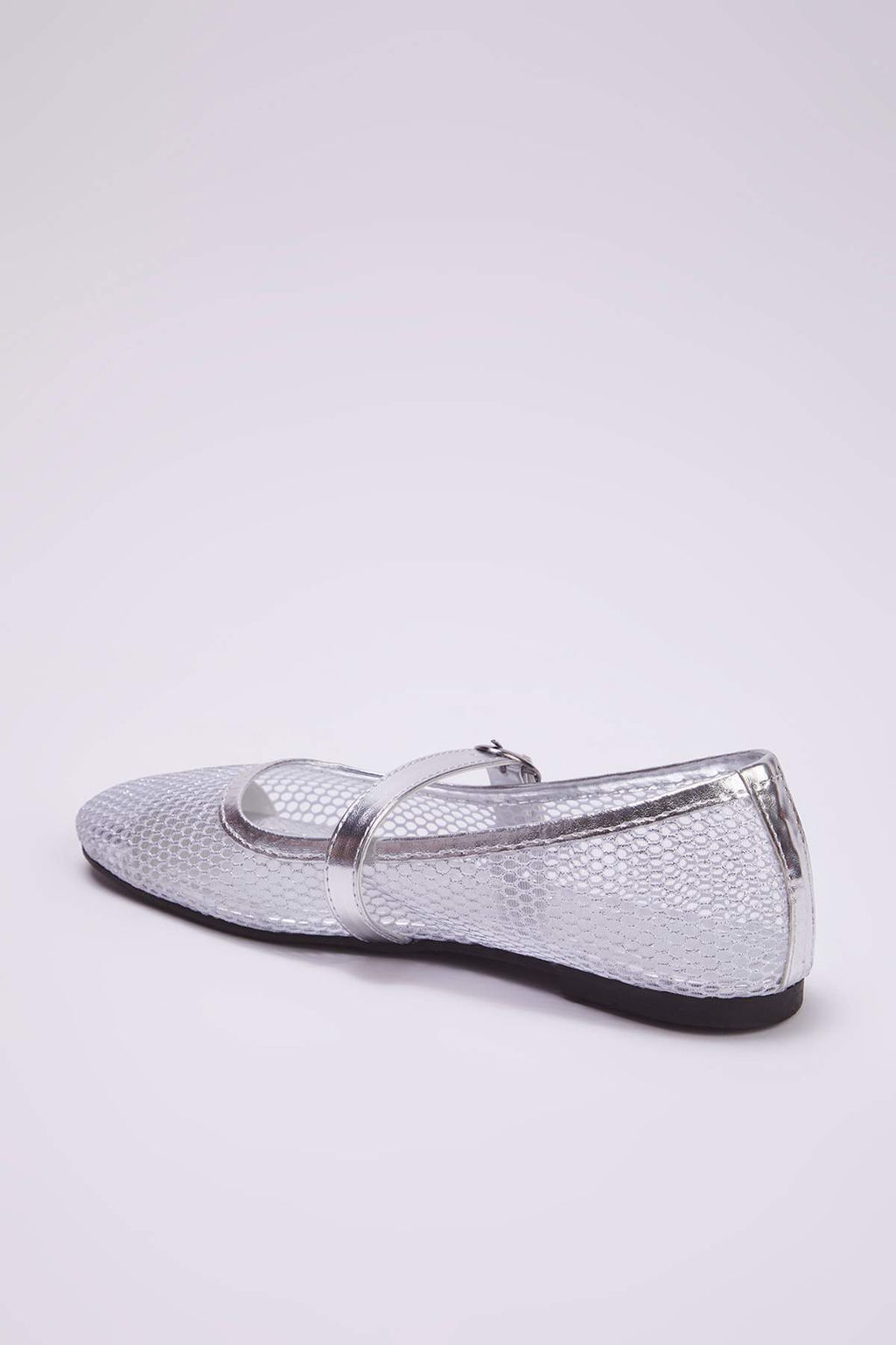 Trendyol Shoes Beyaz Fileli Yuvarlak Burun Mary Jane Kad?n Babet TAKSS24BE00000 - Trendyolmilla фото 4
