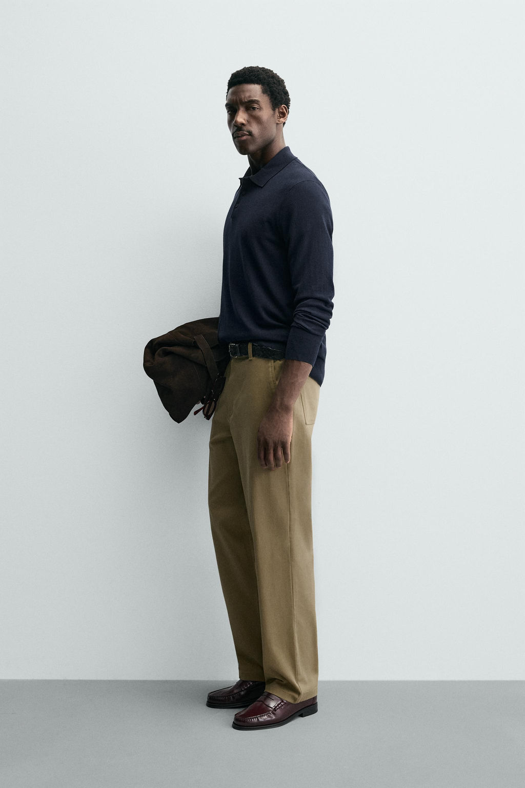 STRAIGHT-LEG CHINO TROUSERS - Zara фото 4
