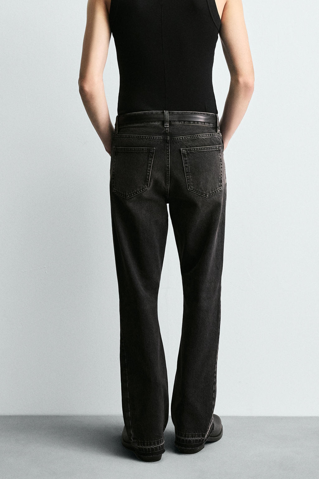 JEANS FLARE FIT ROTOS / Carb?n - Zara фото 13