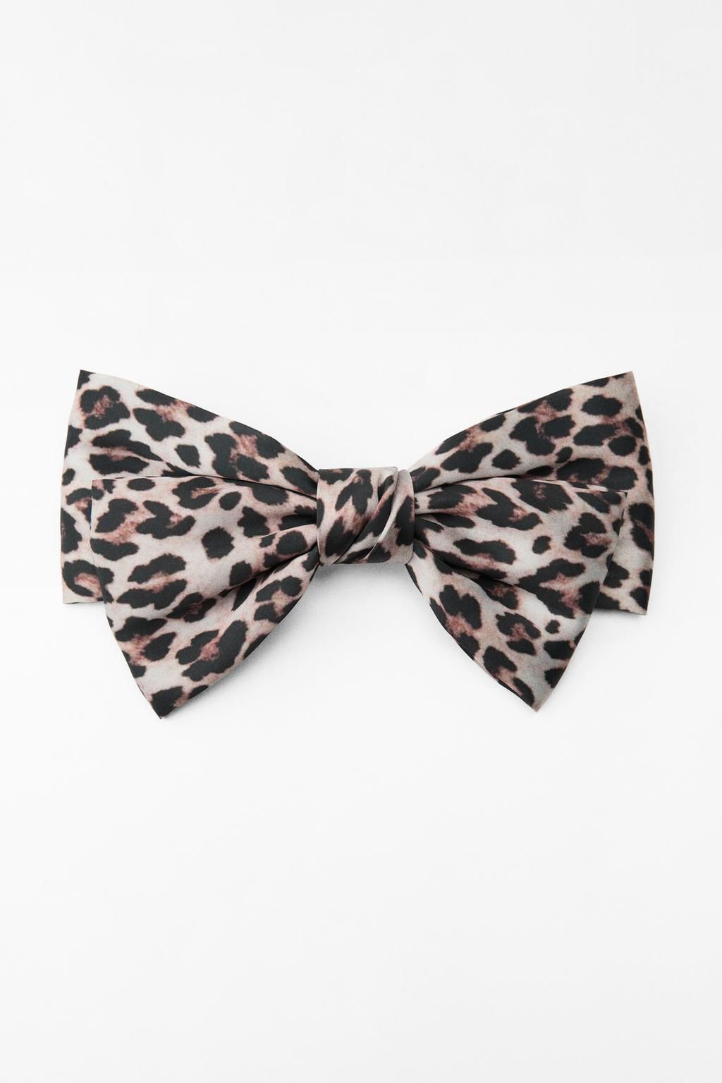 ANIMAL PRINT BOW HAIR CLIP - Zara фото 3