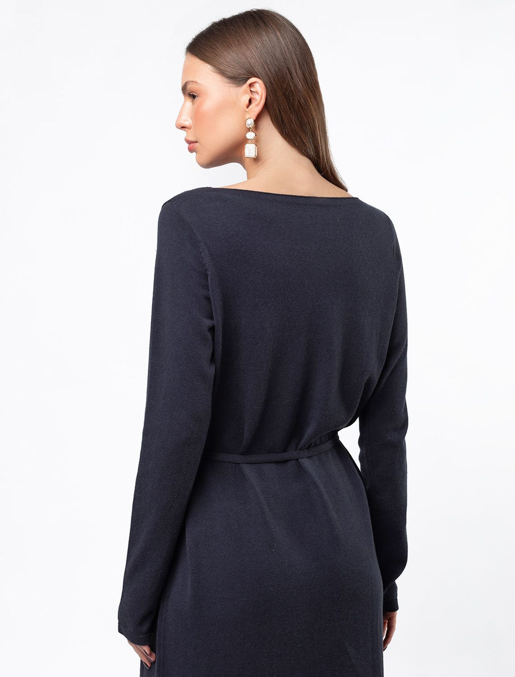 Платье тонкой вязки из хлопка и вискозы