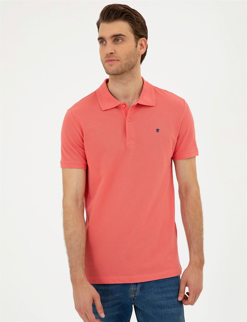 Pembe Slim Fit Basic Ti__rt