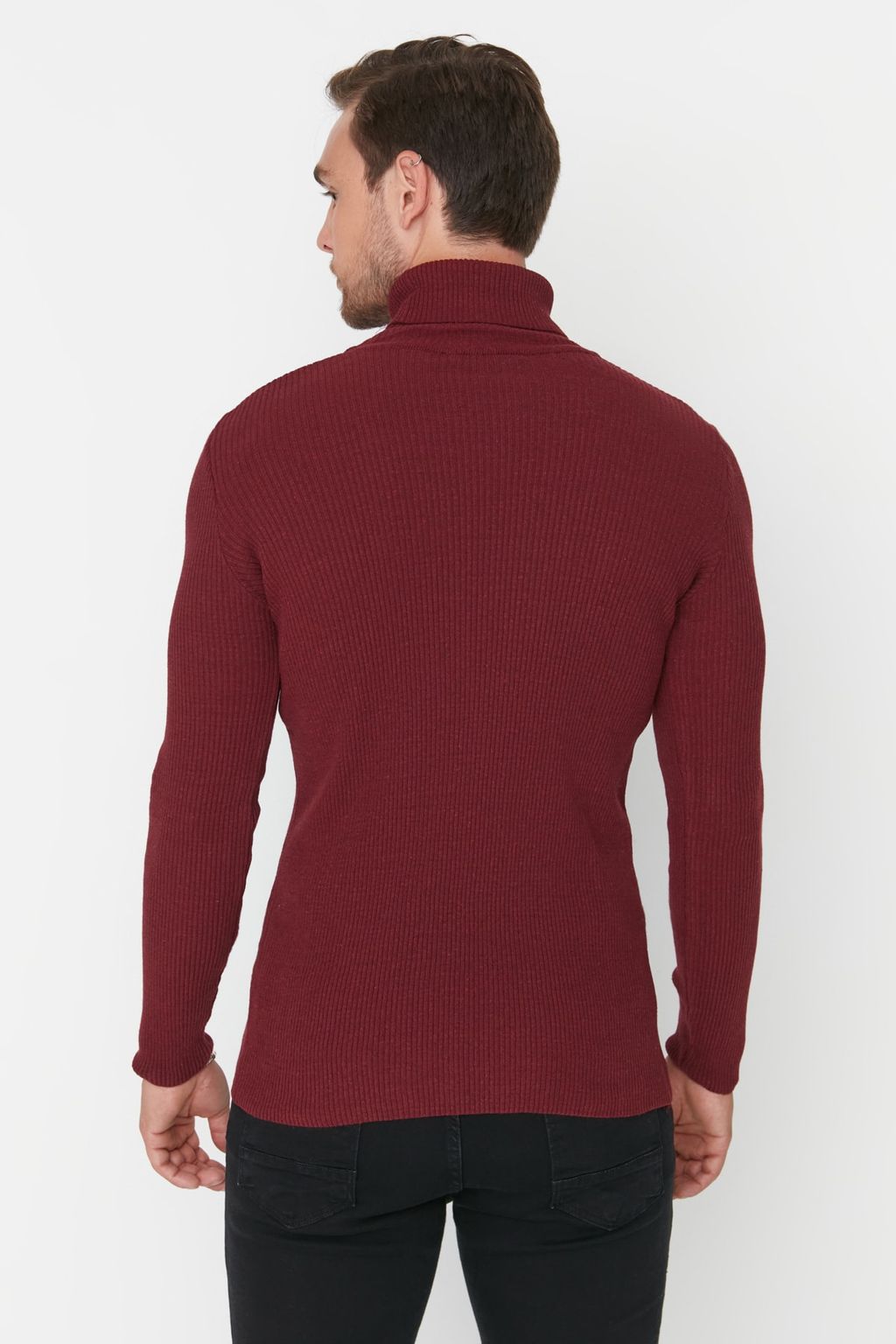 TRENDYOL MAN Lacivert Slim Fit Pamuklu Bal?kc? Yaka Fitilli Orgu Kazak TMNAW20MG0031 - Trendyolmilla фото 58