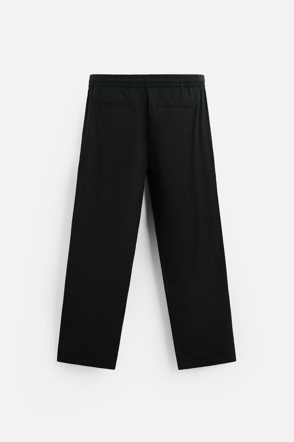 COTTON-LINEN RELAXED FIT TROUSERS - Zara фото 26