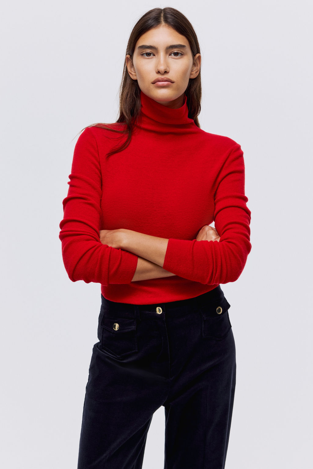 Jersey de cuello alto en mezcla de cachemira - H&m фото 5