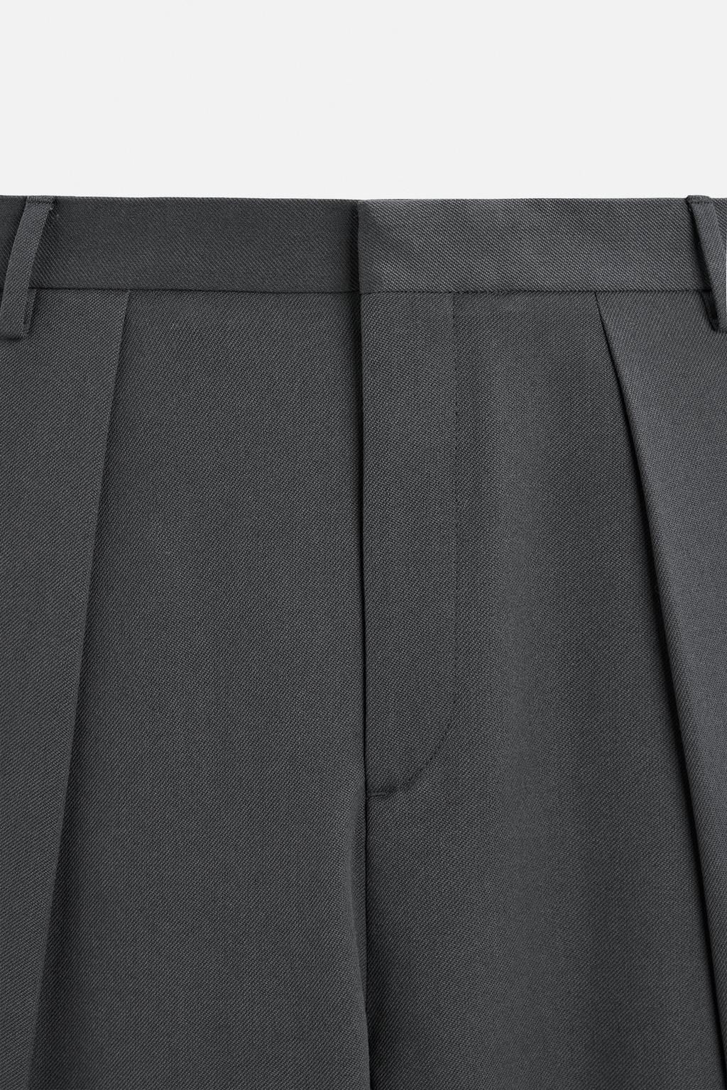 WIDE-FIT PLEATED TROUSERS - Zara фото 18