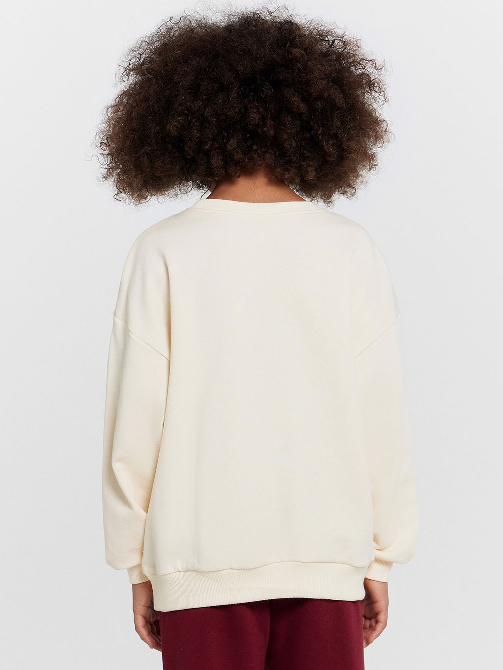 Свитшот для девочек кремовый с принтом Happiness - Mark formelle фото 4