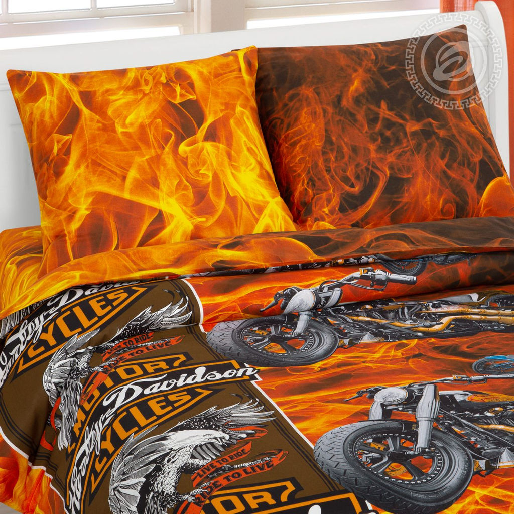 Байкер 1,5 сп./Пододеяльник: 1 шт. - 215*145; Простыня: 1 шт. - 214*150; Наволочка: 2 шт. - 70*70; Поплин детский - Артпостель фото 2