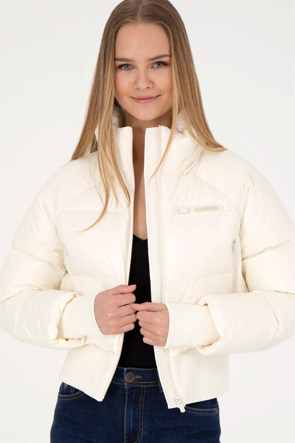 Женское пальто цвета экрю - U.s. polo assn фото 3