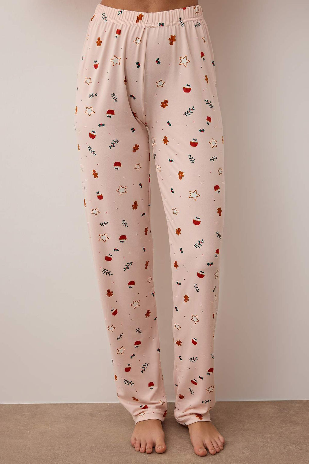 Pudra Yumusak Tuseli K?s Temal? Orme Pijama Tak?m? THMAW26PT00204 - Trendyolmilla фото 3