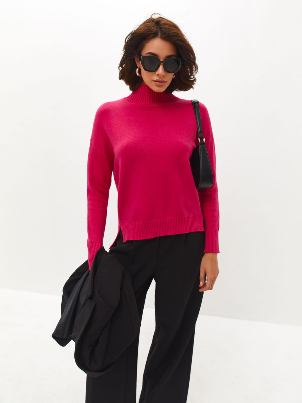 Свитер Дейн (фуксия) One Size - Nadi bordo фото 11