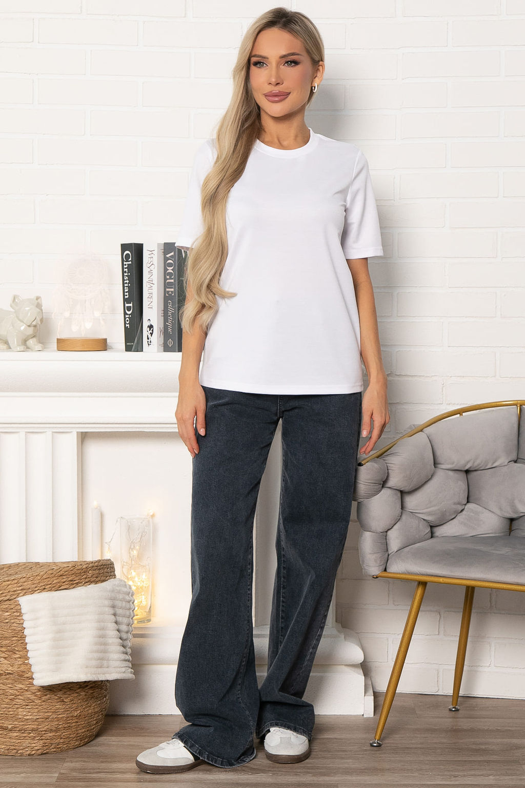 Футболка базовая (белая) Б14943-10М - Lt collection фото 7