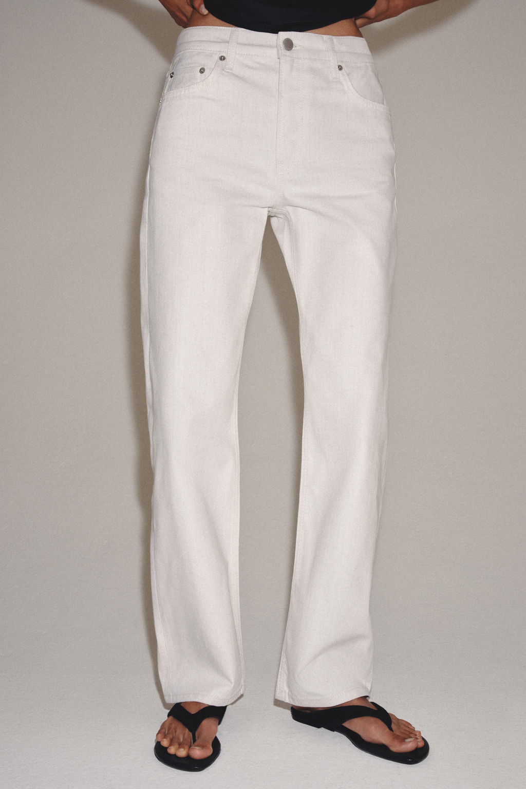 JEANS ZW COLLECTION RECTOS TIRO MEDIO / Crudo - Zara фото 2