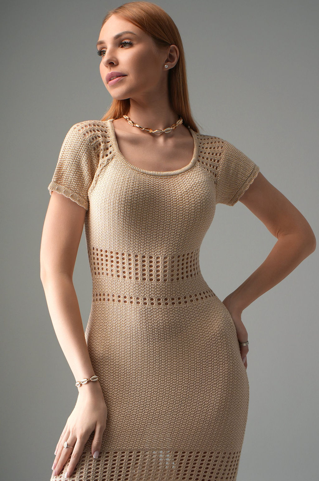 Женское вязаное платье Happyfox