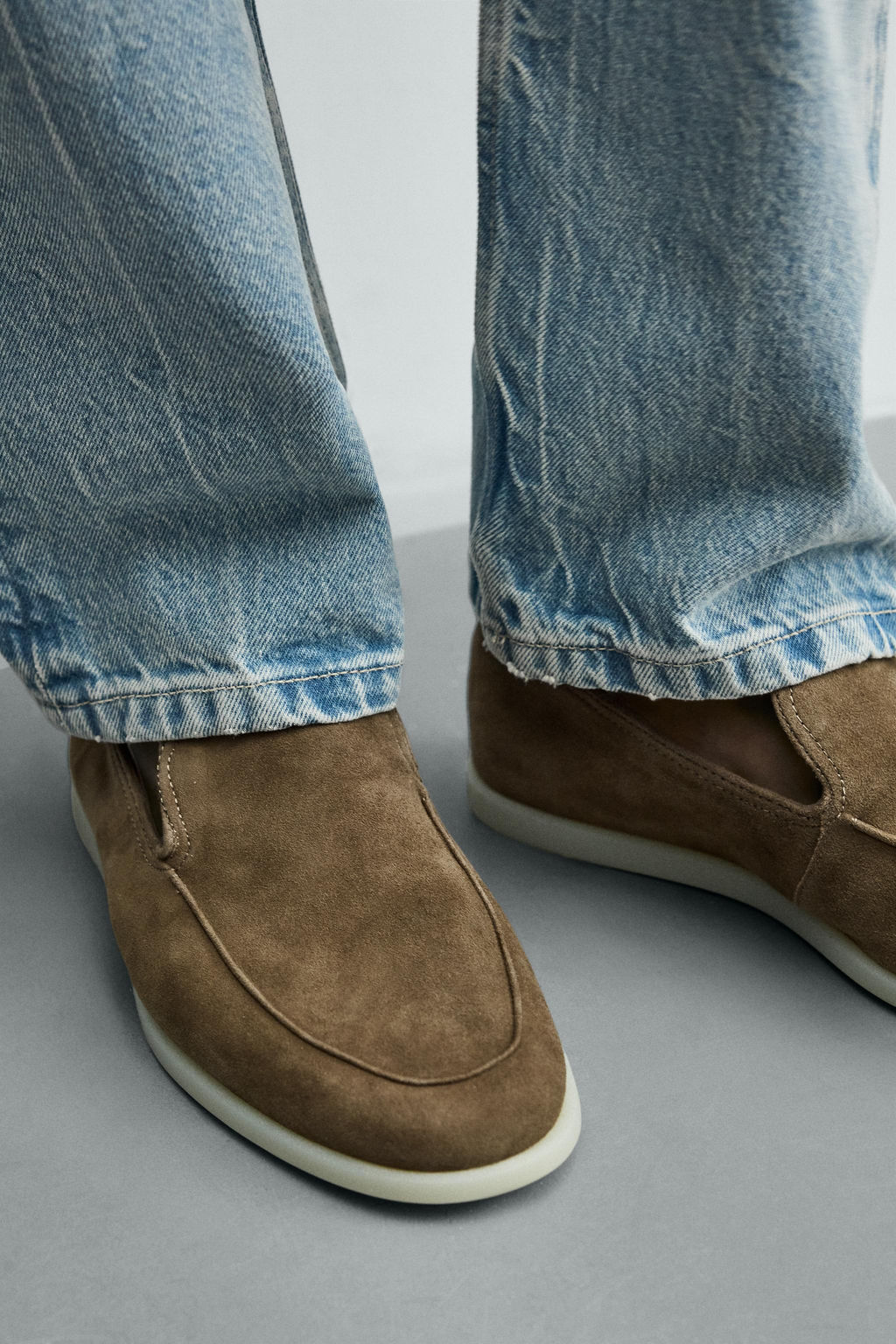 MOCAS?N PIEL CASUAL / Gris - Zara фото 3