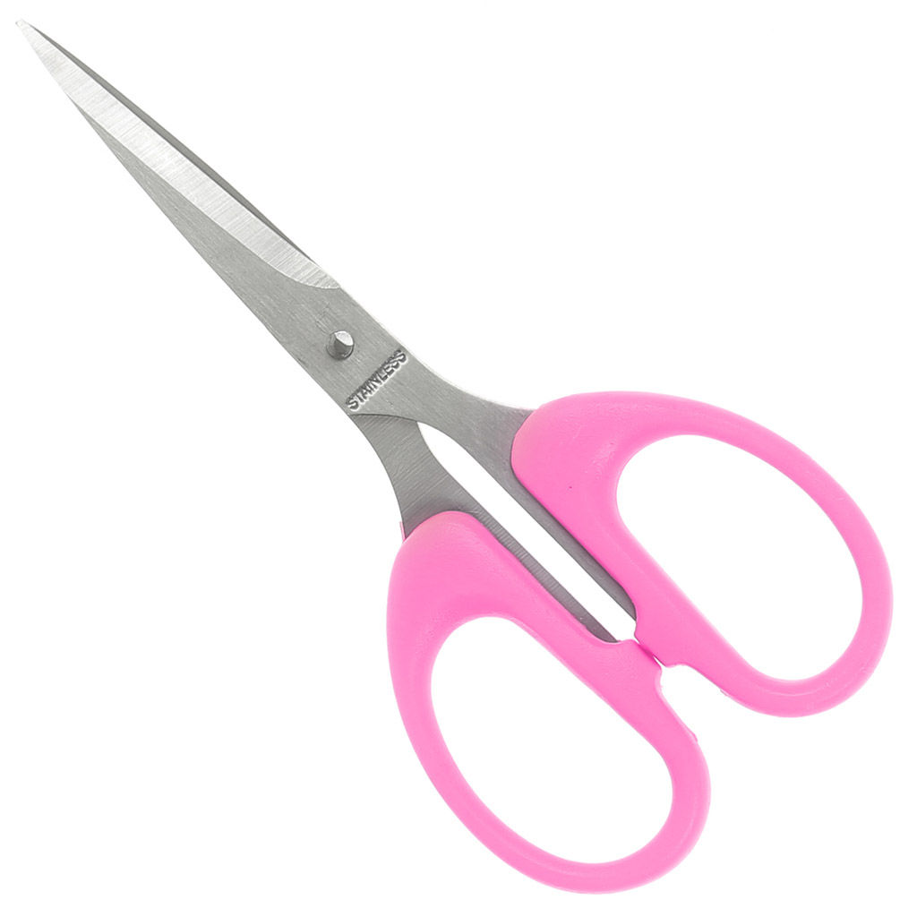 Ножницы "Фелиция" 14см, пластмассовые ручки, цвета микс, в блистере (Китай)