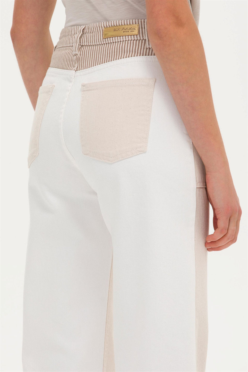 Женские кремовые джинсовые брюки Неожиданная скидка в корзине - U.s. polo assn фото 7