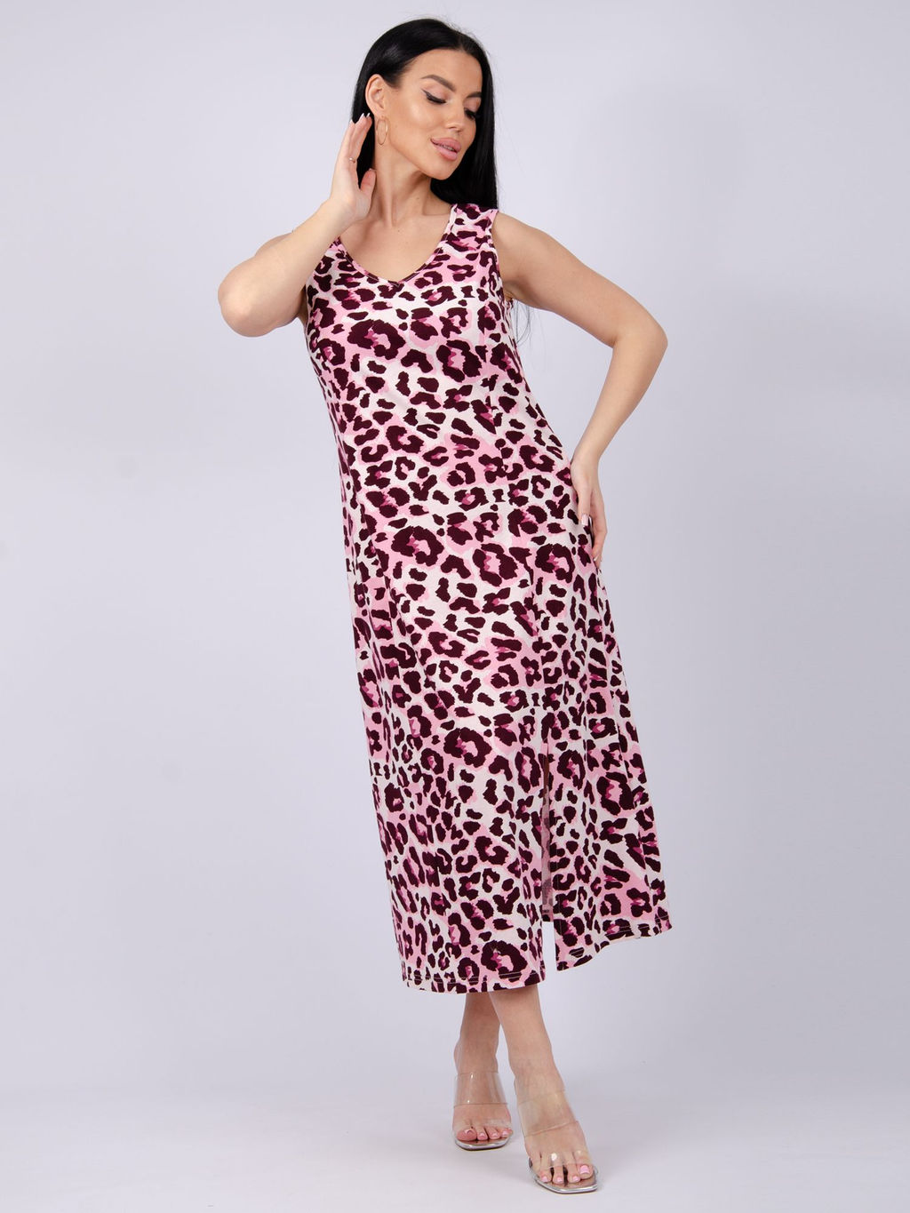 Туника Небо розовая, трикотаж - Малина фото 4