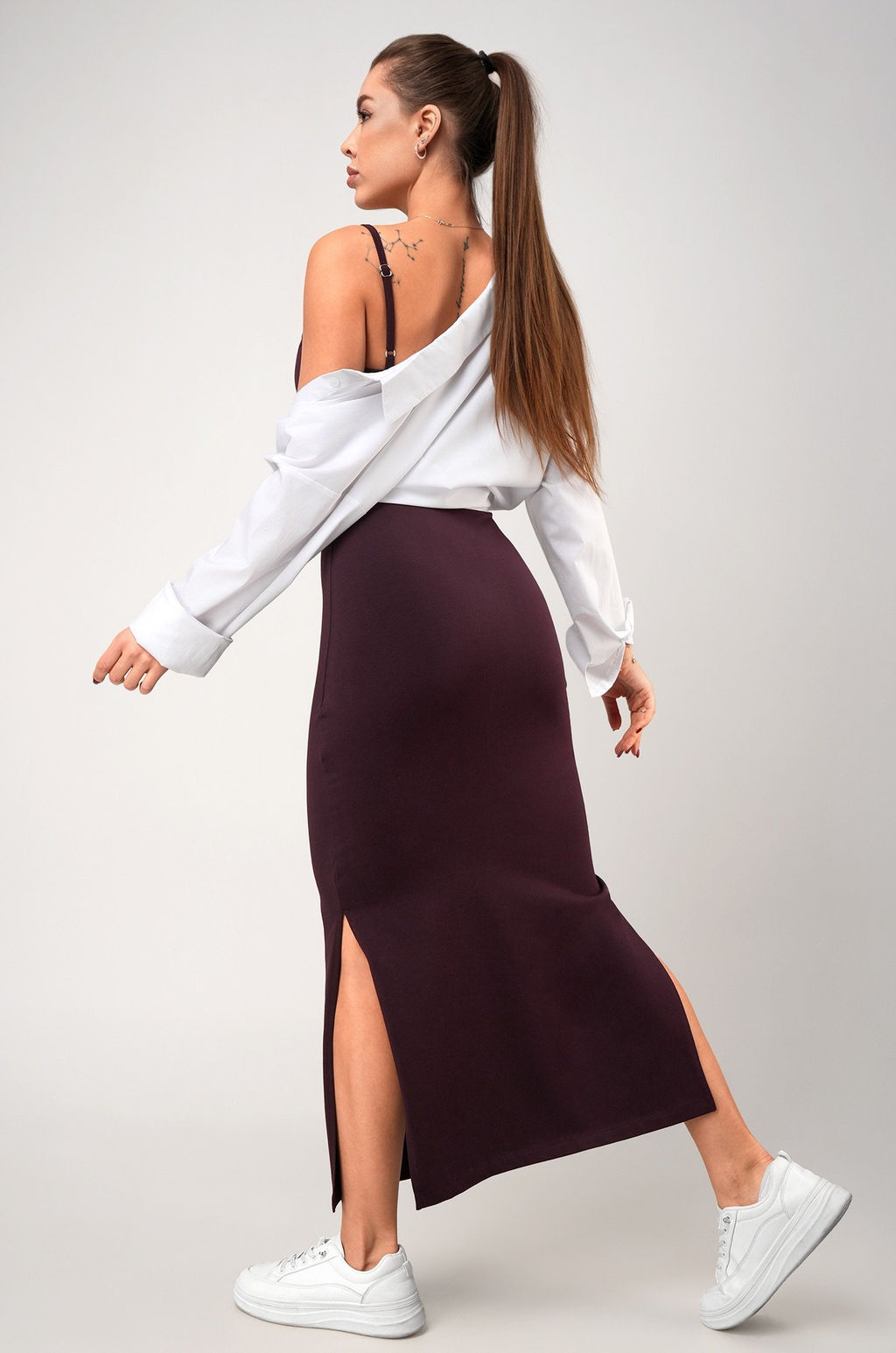 Женское платье-сарафан с разрезами Happyfox