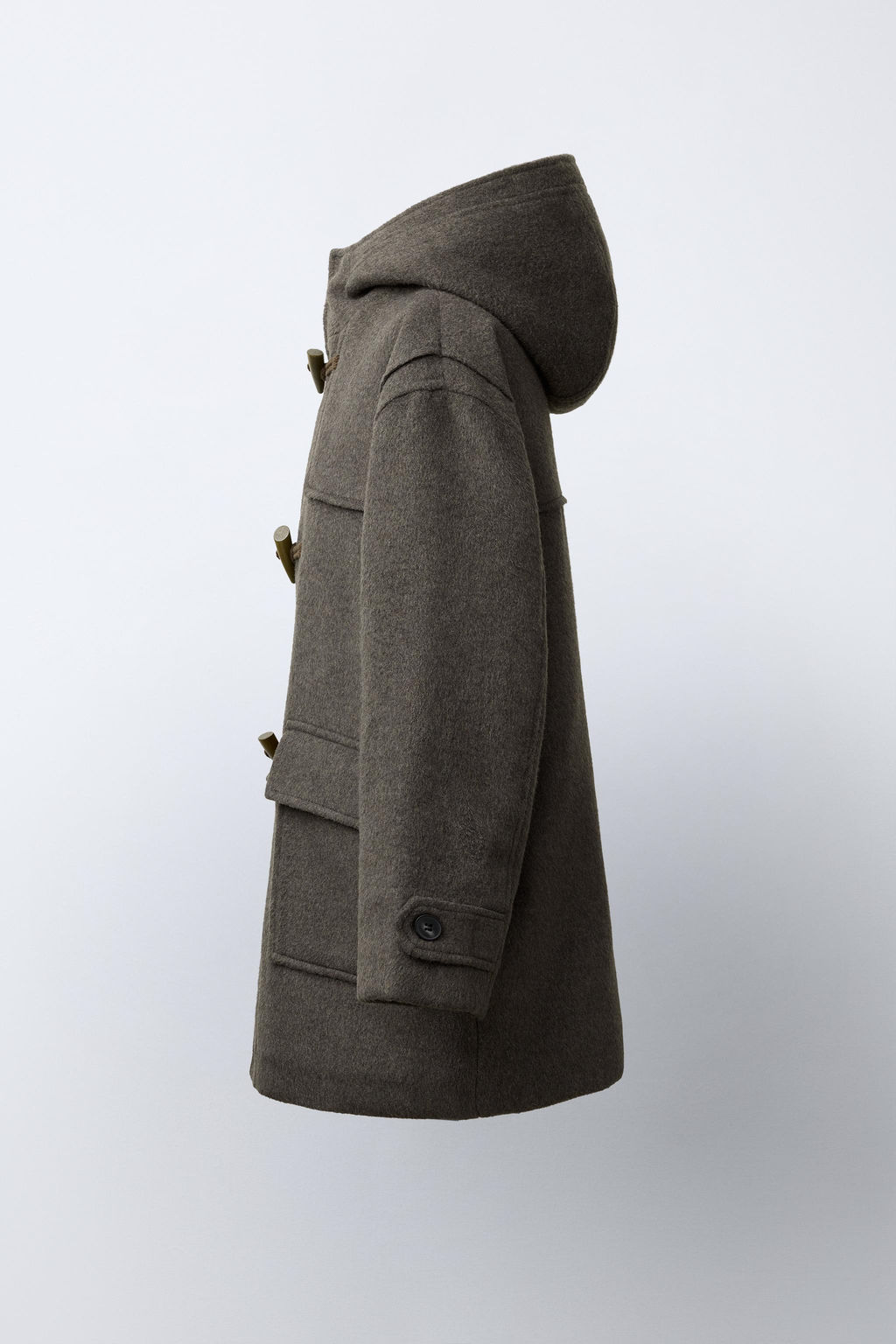 WOOL BLEND DUFFLE COAT - Zara фото 3