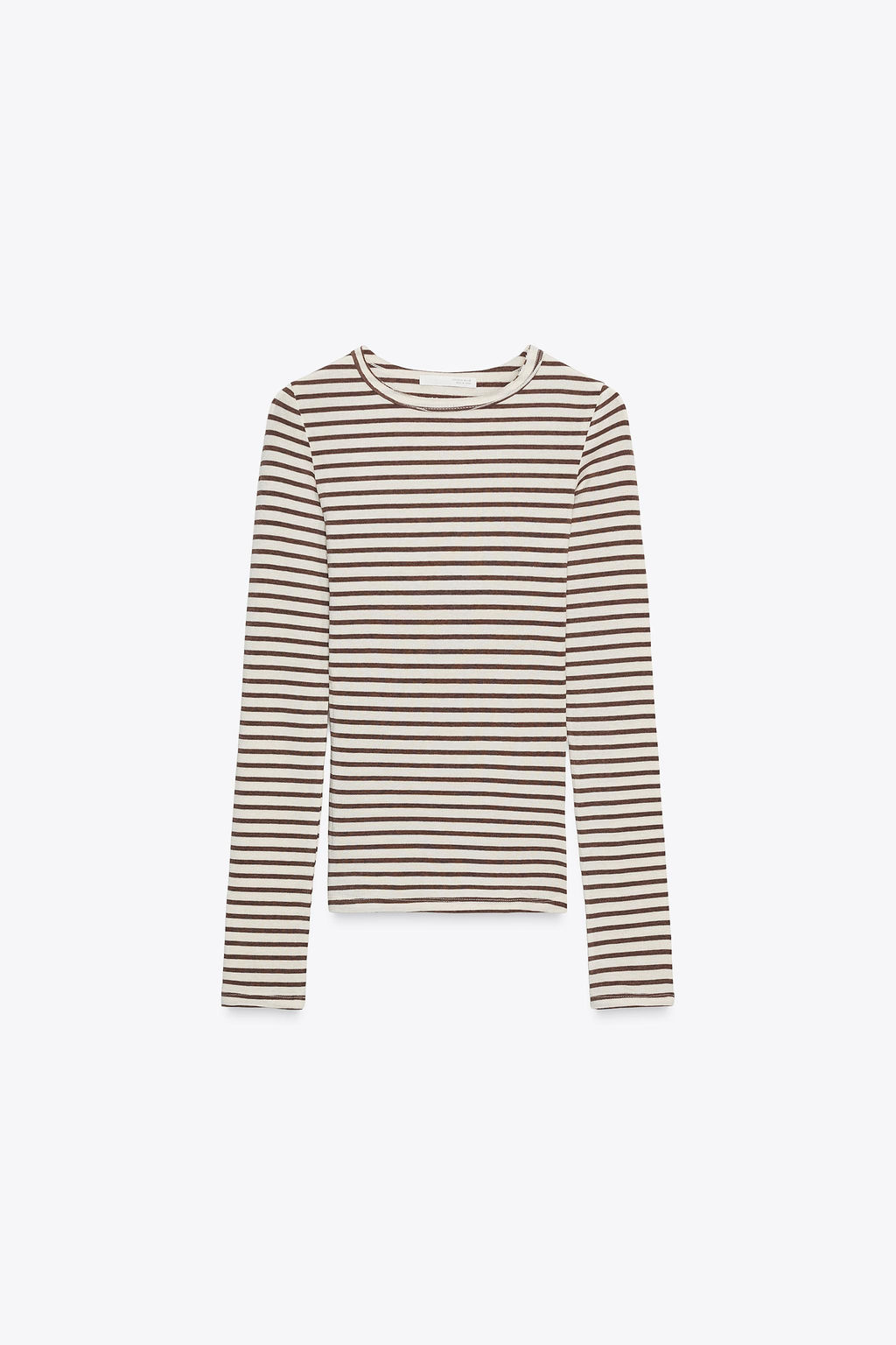 STRIPED LONG SLEEVE T-SHIRT - Zara фото 4