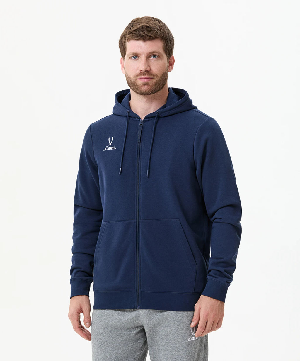 Худи на молнии JOGEL ESSENTIAL Cotton Zip Hoodie, темно-синий  фото 6