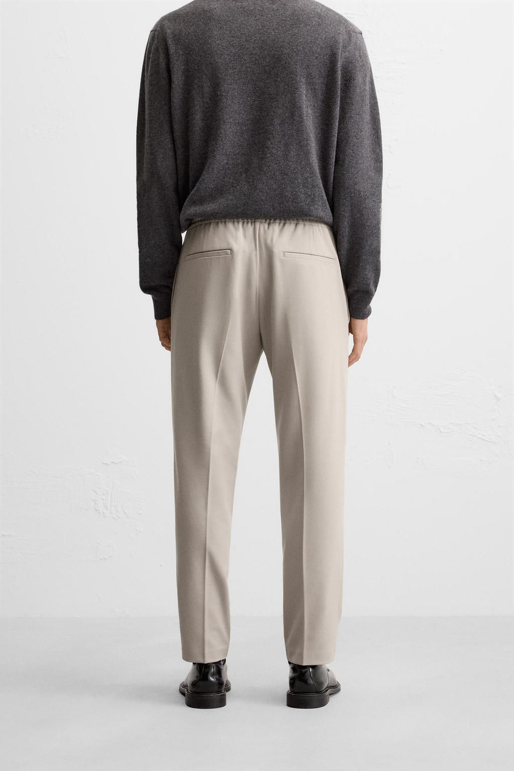 COMFORT FIT JOGGER WAIST TROUSERS - Zara фото 39