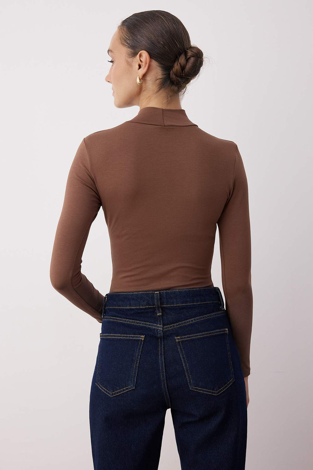 Kahverengi Bal?kc? Yaka C?tc?tl? Orme Body TWOAW21BD0008