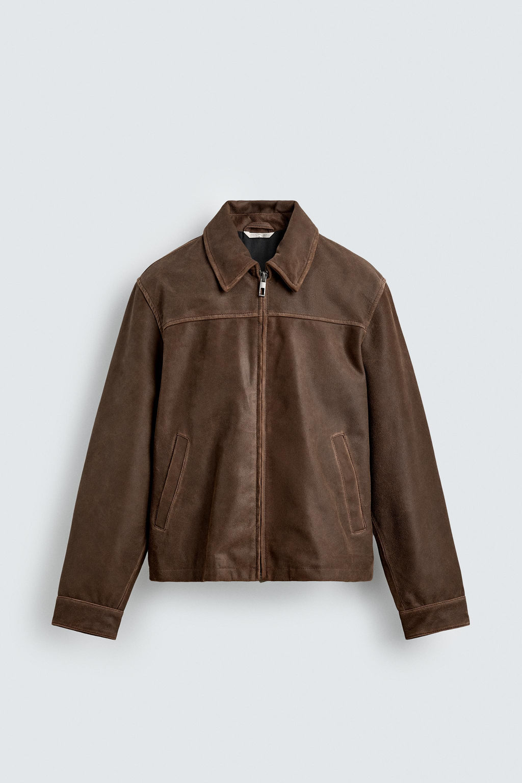 CROPPED FIT LEATHER JACKET