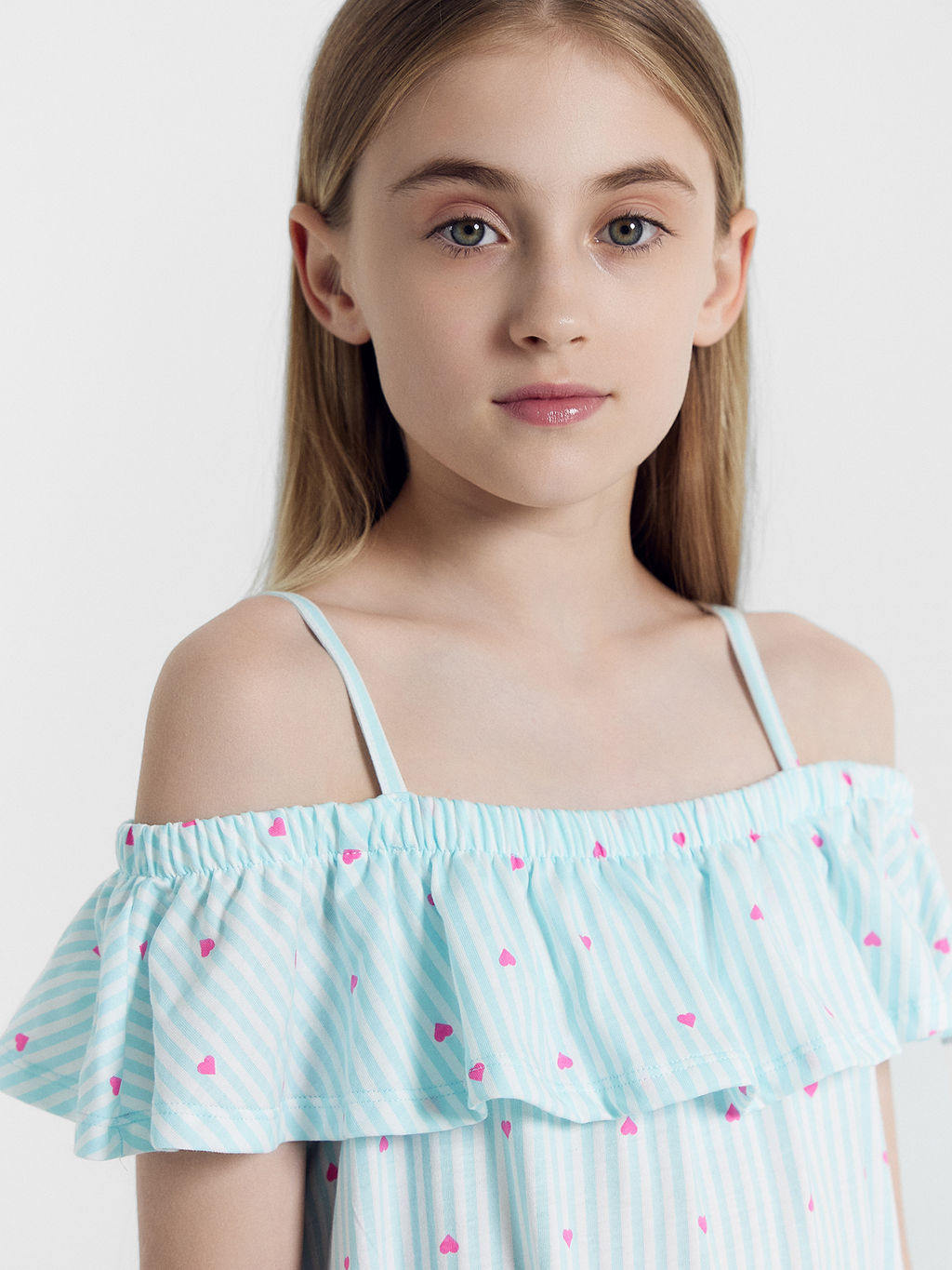 Сарафан для девочек в бело-голубую полоску - Mark formelle фото 5