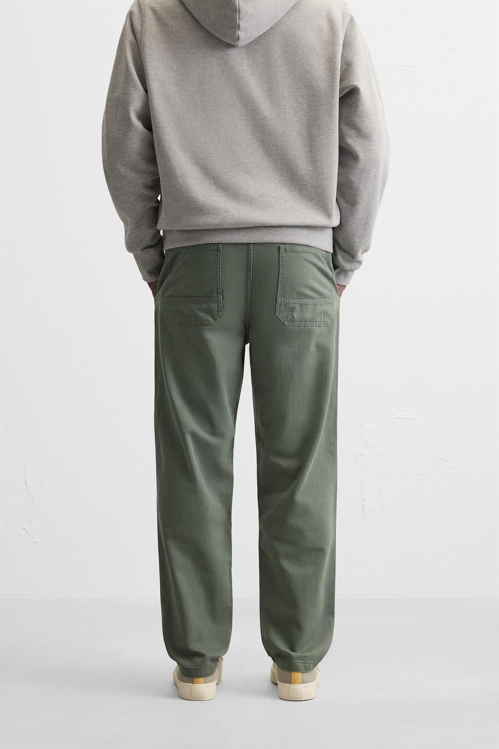 WASHED JOGGER WAIST TROUSERS - Zara фото 29