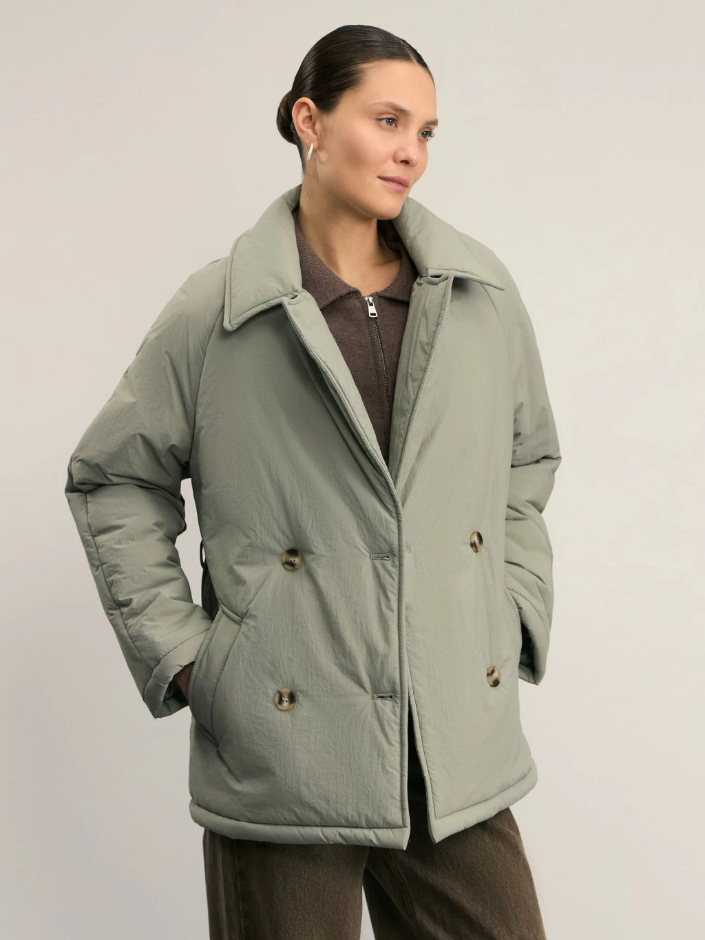 Куртка стеганая с поясом / Zarina  фото 10