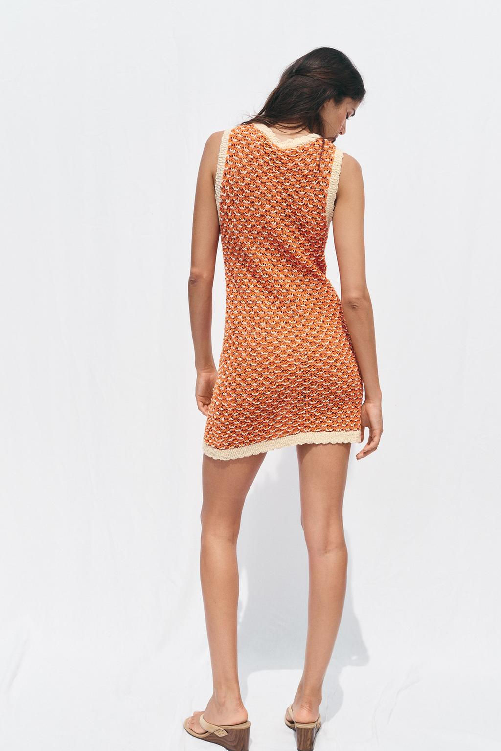STRUCTURED KNIT MINI DRESS - Zara фото 4