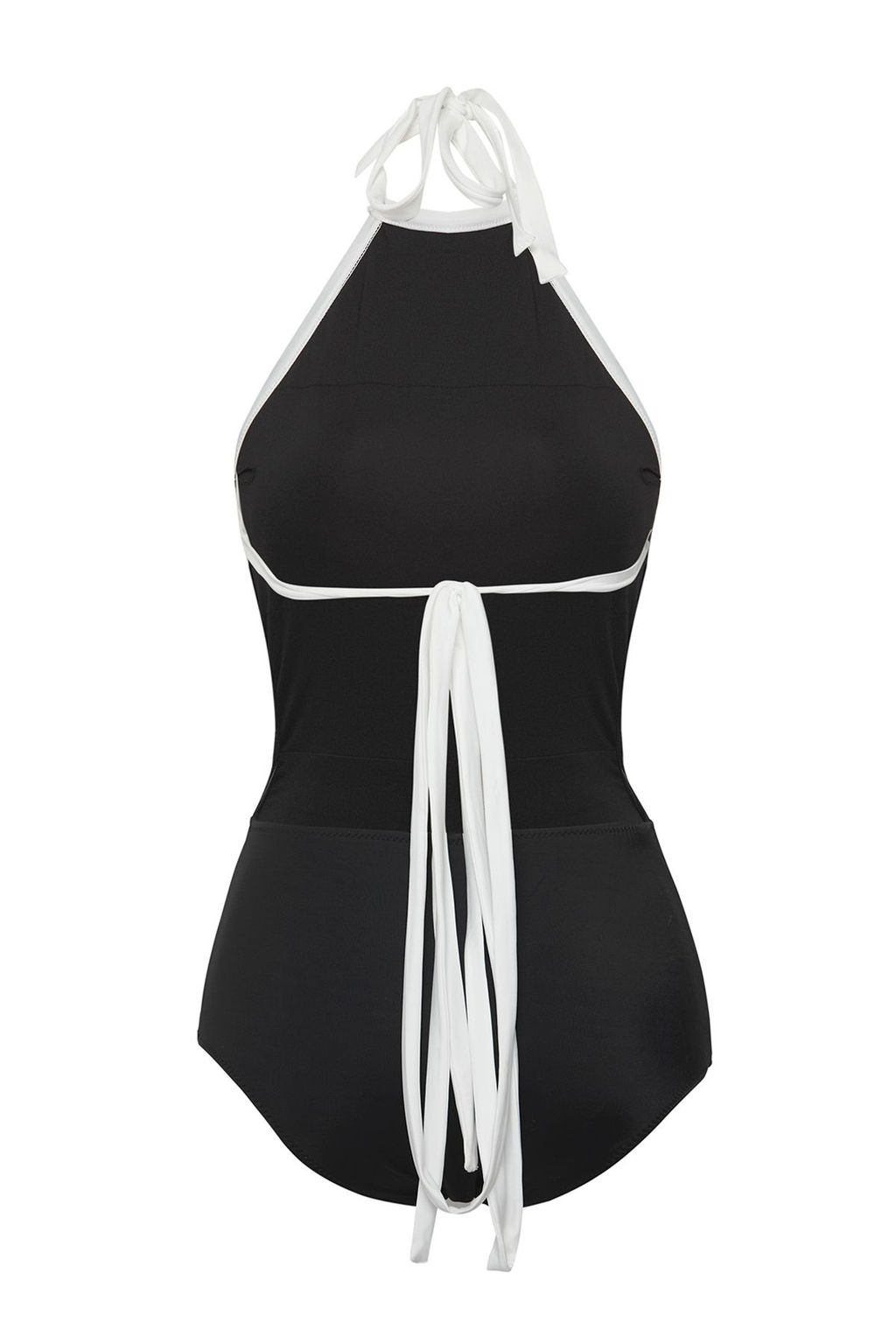 TRENDYOLMILLA Siyah Halter Yaka Biyeli Baglama Detayl? Regular Mayo TBESS25MA00073 фото 7