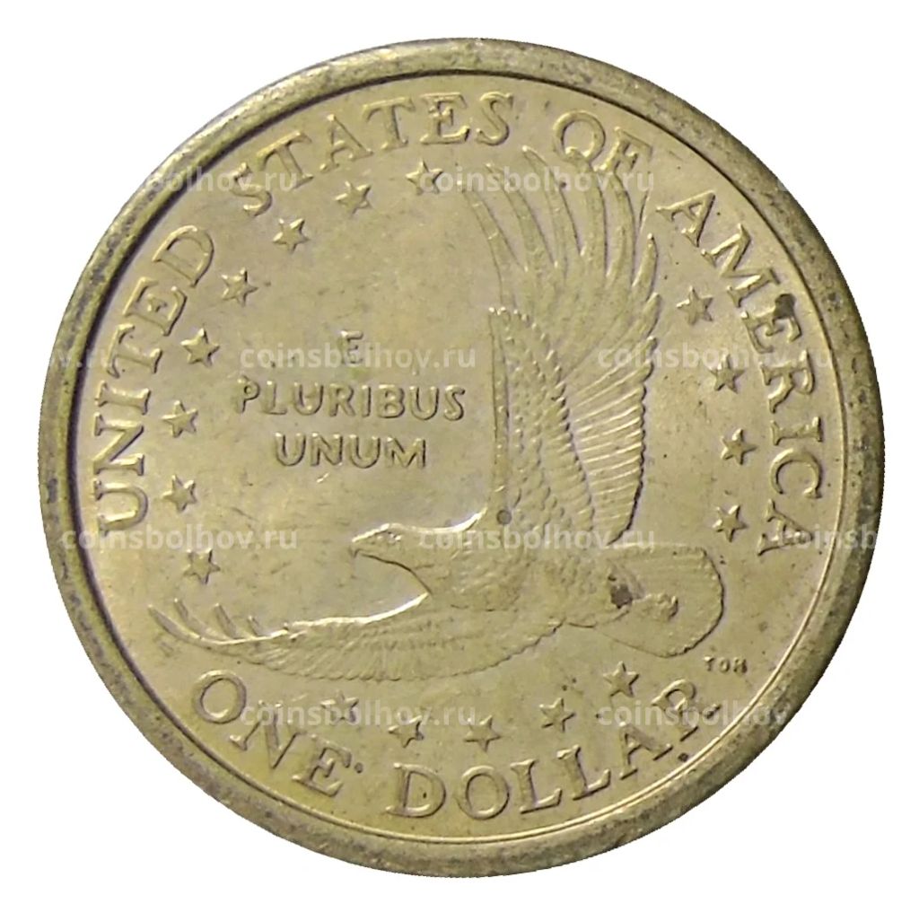 1 доллар 2000 года P США Сакагавея Парящий Орел