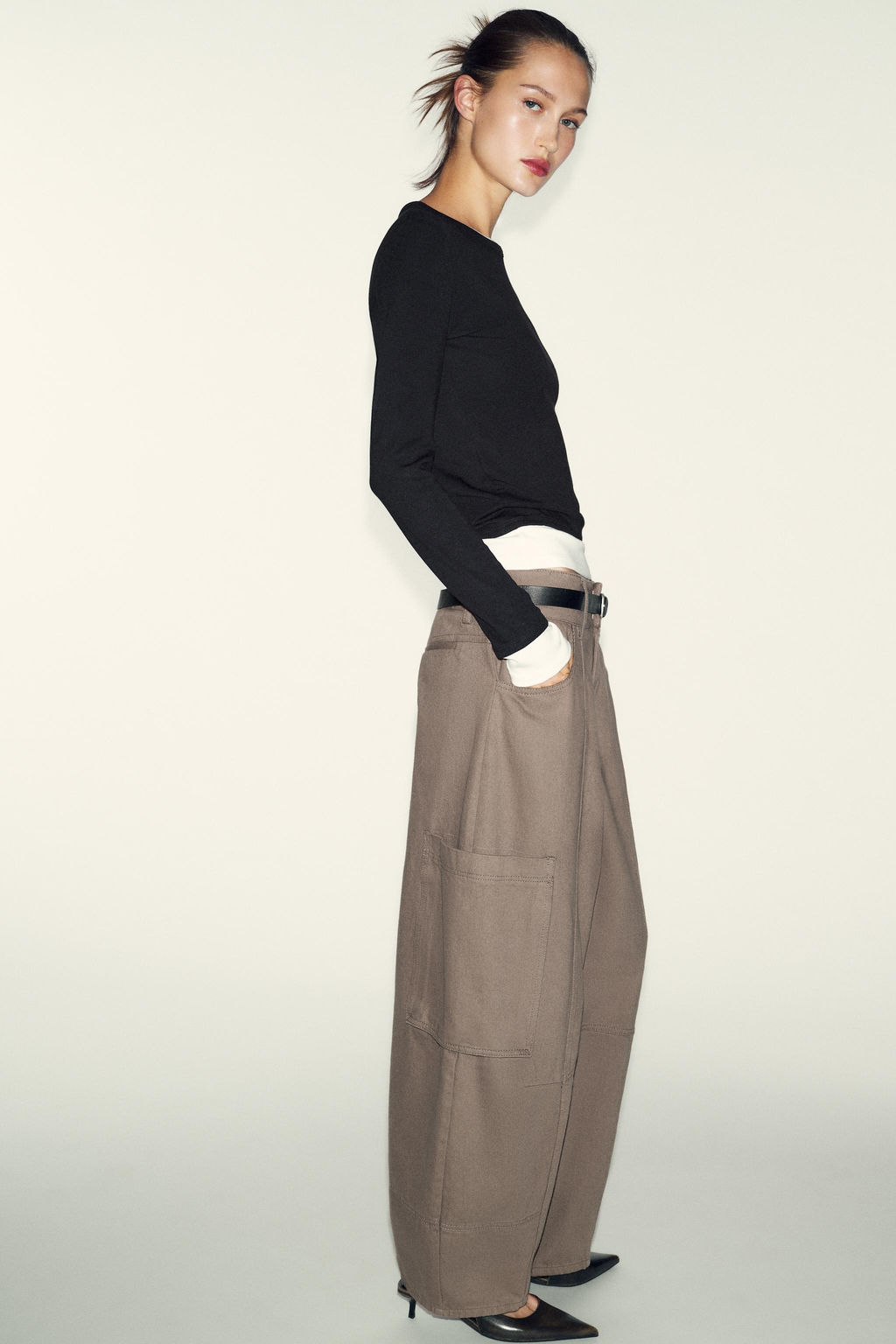 DOUBLE CONTRAST T-SHIRT - Zara фото 12