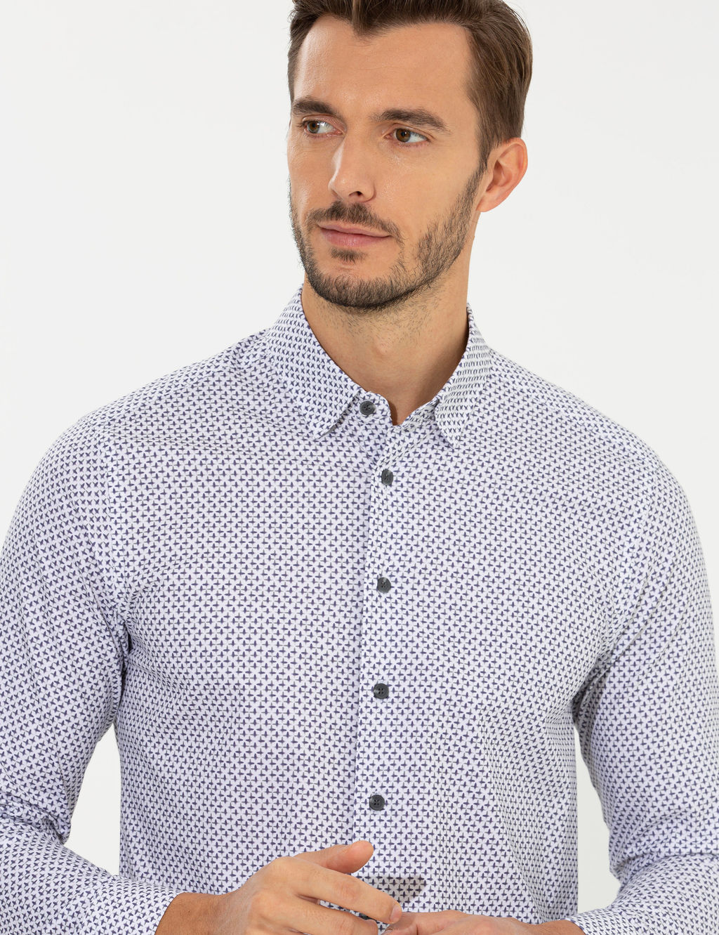 Mor Slim Fit Uzun Kollu G_mlek