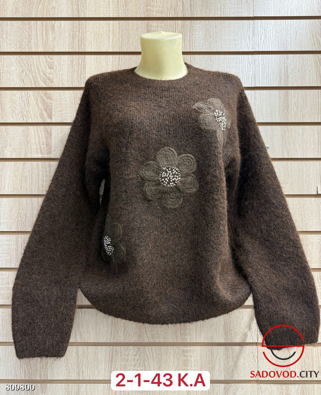 Свитер женский с цветочками - Bruno фото 6