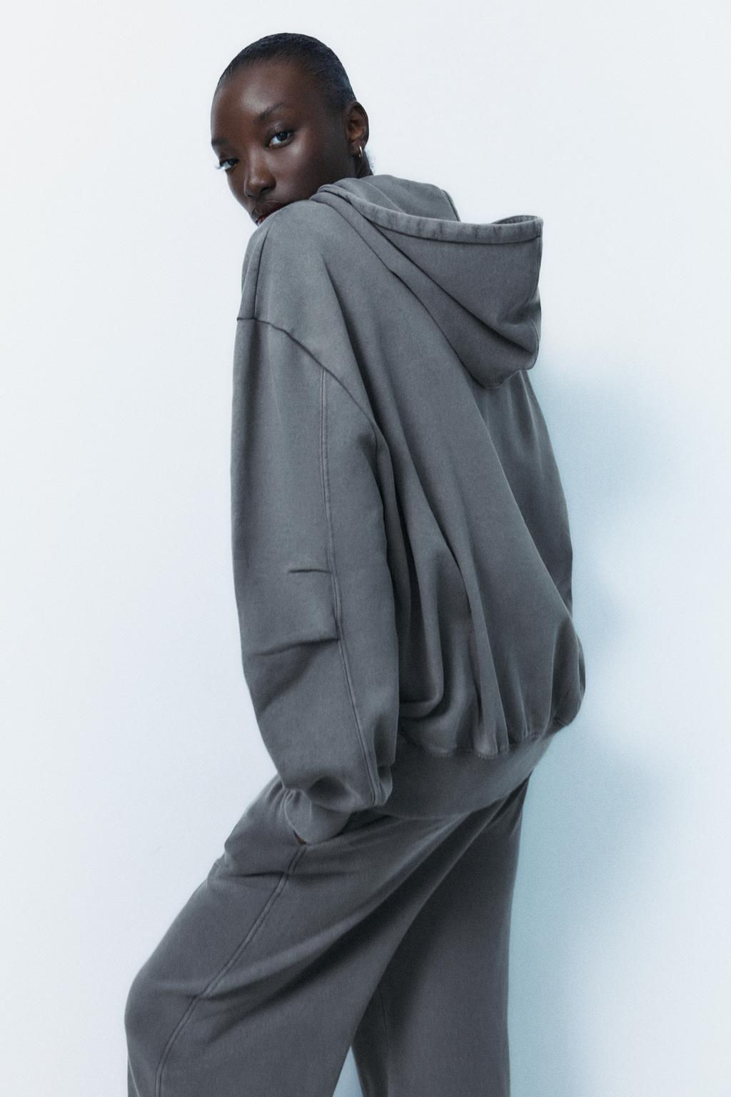 OVERSIZE ZIP-UP HOODIE - Zara фото 5