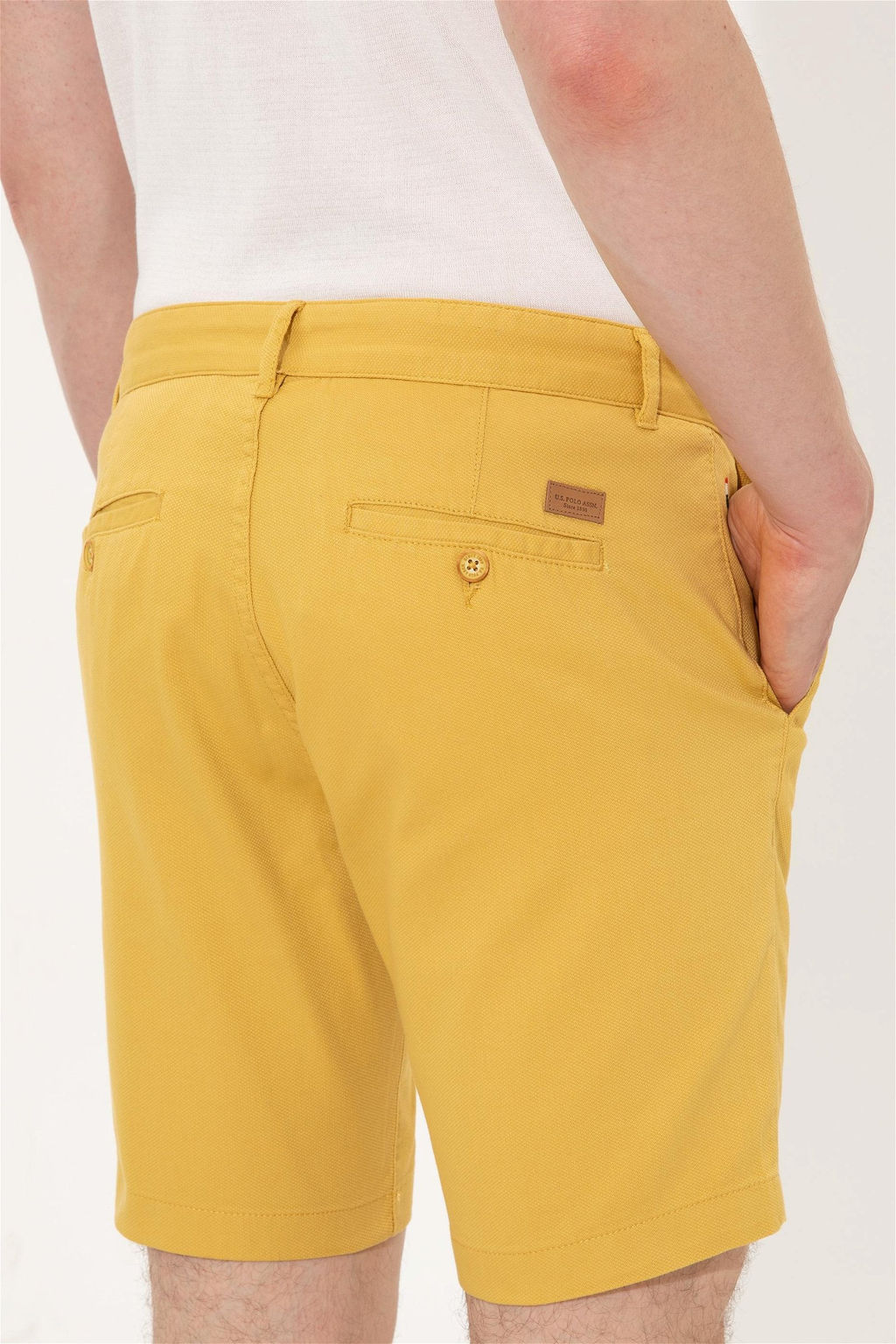 Мужские шафрановые бермуды капри - U.s. polo assn фото 14