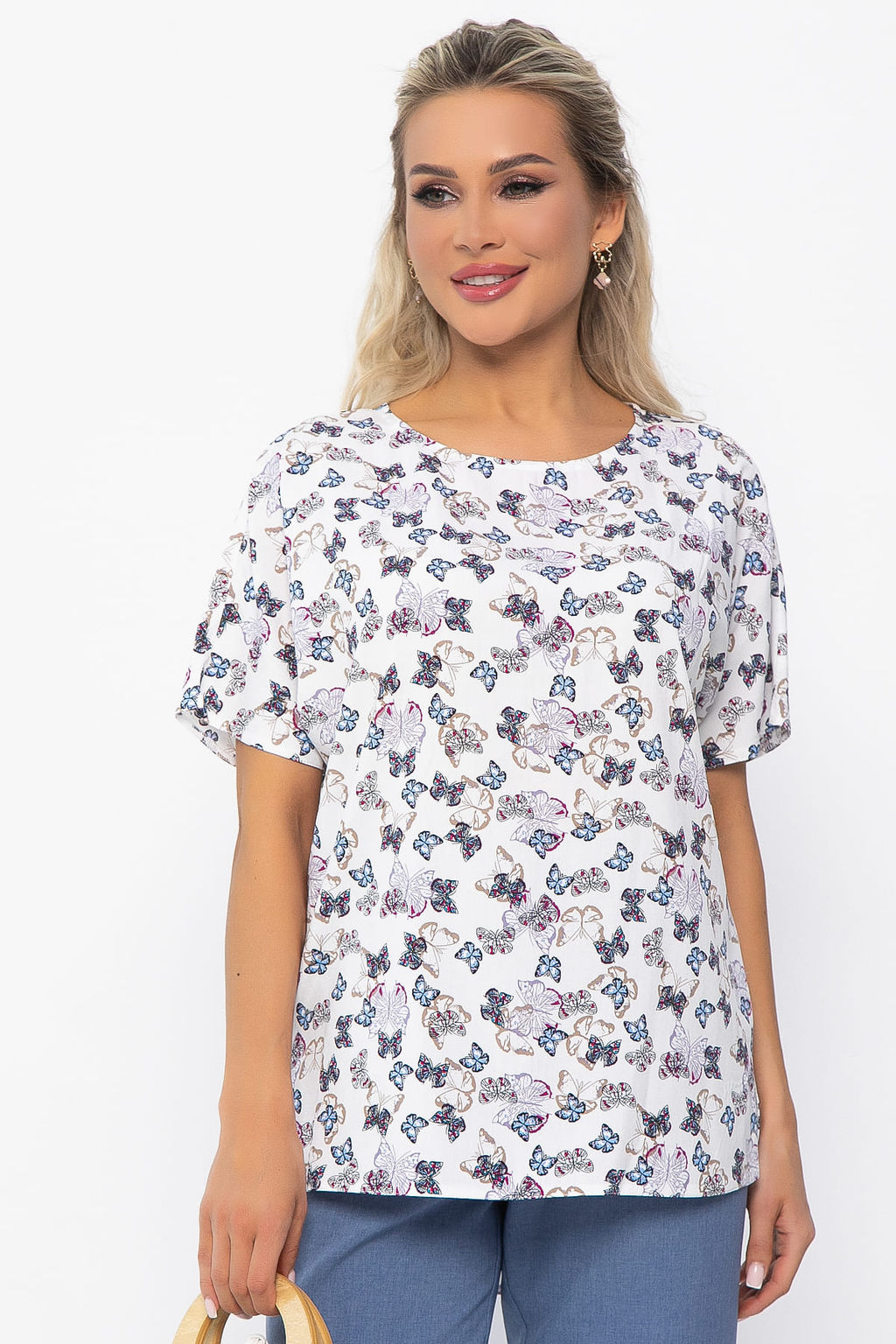 Блуза Маргоша (белая) Б13544-16М - Lt collection фото 7