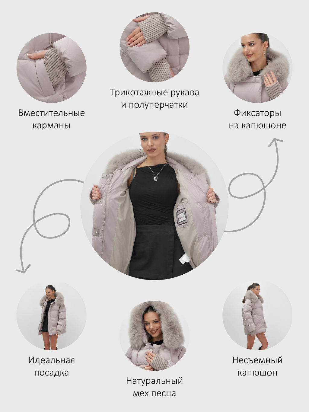 Куртка зимняя с мехом Бренд: Visdeer  фото 17